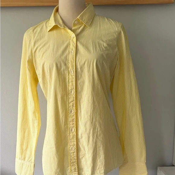 Sunny Yellow Striped Button Down Shirt - Picture 1 of 5